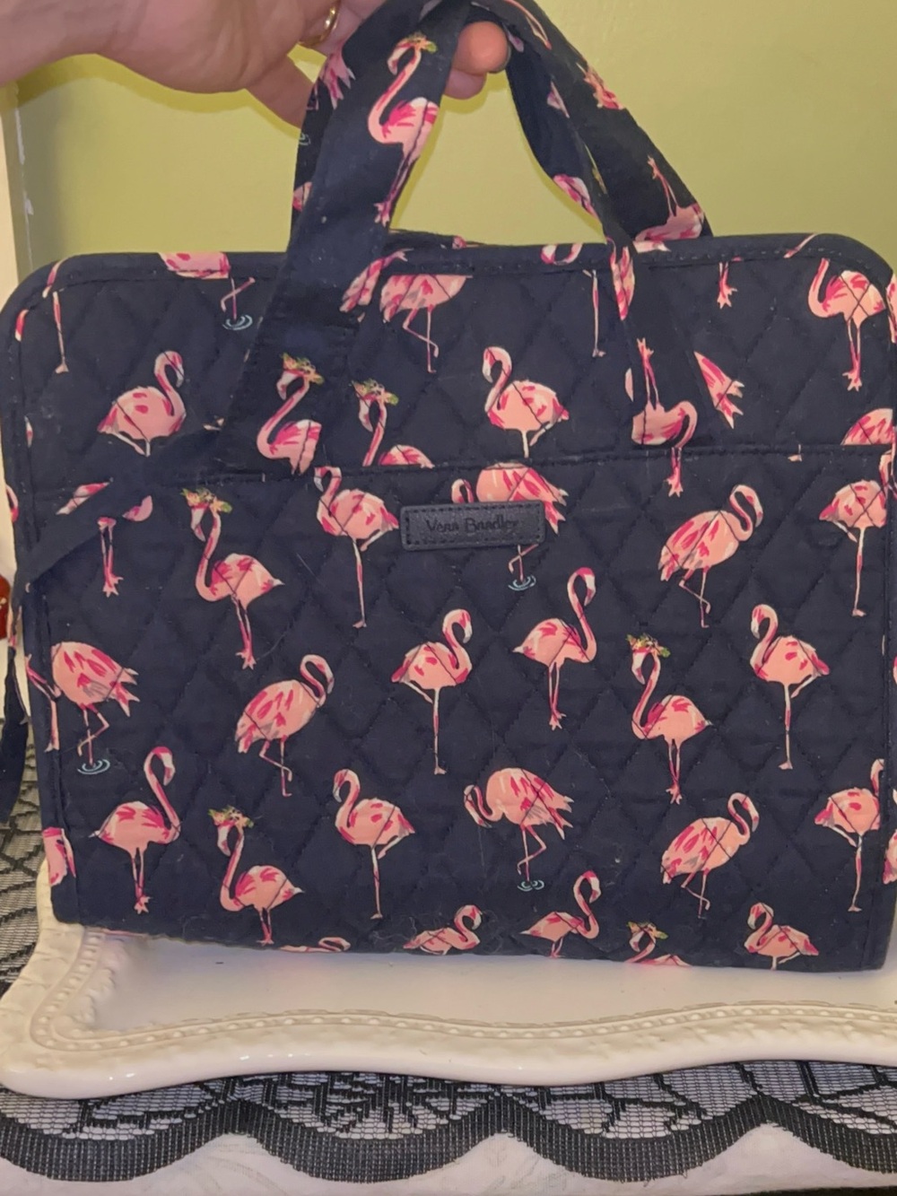 Vera Bradley Hanging Travel Organizer in Flamingo Party/Flamingo Fiesta pattern